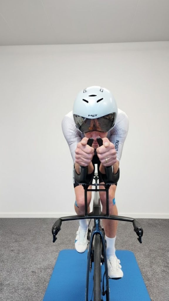 Time-trial bike fit position at Momentum Sports Injury Clinic